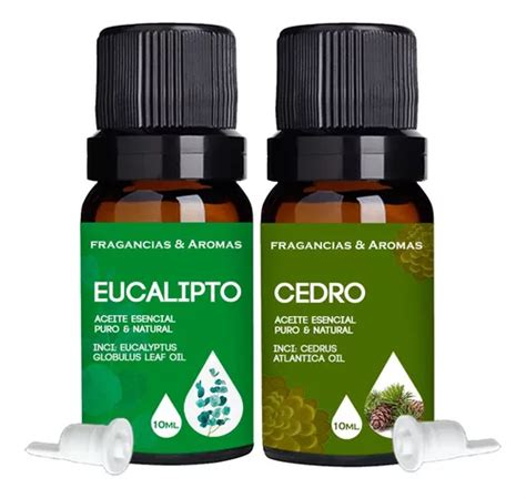 2 Aceites Esenciales Puros Y Naturales Eucalipto Y Cedro Cuotas Sin