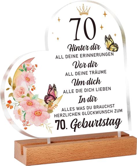 Amazon De Vetbuosa Geschenke Zum Geburtstag Frau Acryl Plakette