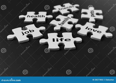 puzzle pieces  life stock illustration illustration  abstract