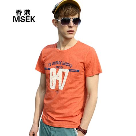 香港MSEK 2014夏季新款休闲纯棉短袖圆领男式T恤_vivianjinp
