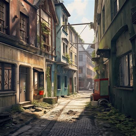 Rua Da Paisagem - Rua da cidade da paisagem urbana sem pessoas alinhadas com pedra | Foto ...