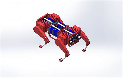 Tomatodog玩具四足机器狗结构3d图纸 Solidworks设计含固件solidworks 2020模型图纸下载 懒石网