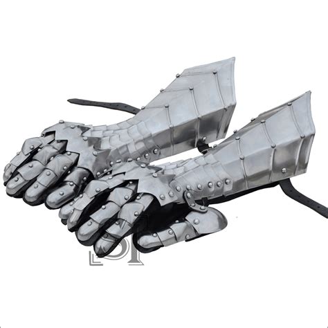 Fantasy Gothic Articulated Medieval Gauntlets Gloves 18g Ste