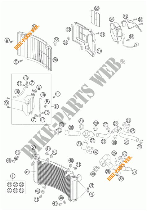 Circuit De Refroidissement Pour Ktm Adventure Orange Abs De