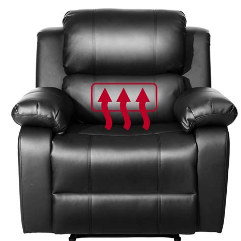 Buy Recliner Chair Massager And Heatjulyfox Black Faux Leather Sofa Chair 350 Lb Heavy Duty 3