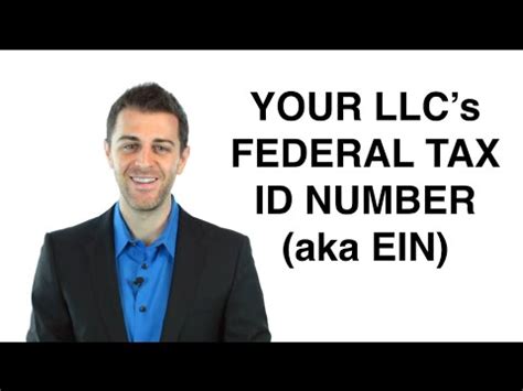 Federal Tax ID Number (EIN): Form an LLC (9/11) – Online Federal ...