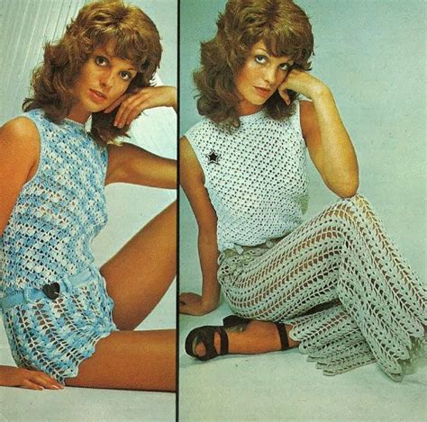 S Vintage Crochet Cat Suit And Hot Pants Pattern Pdf No From Timelessone Shop Etsy