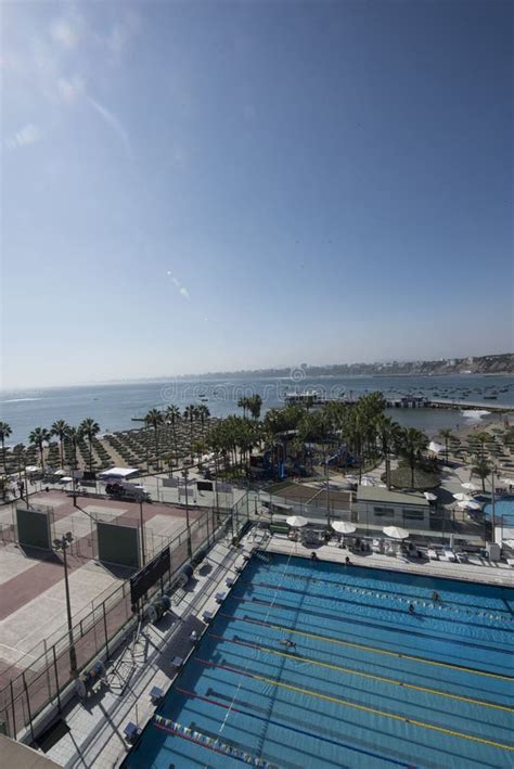 Chorrilos Peru, Beaches of the Pacific Ocean Coast with Pools of the Club Regatas De Lima in ...