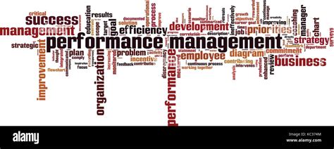 Performance Management Word Cloud Concept Vector Illustration Stock