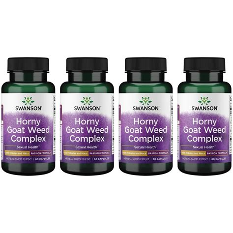 Swanson Horny Goat Weed Complex With Tribulus And Maca Caps Pack