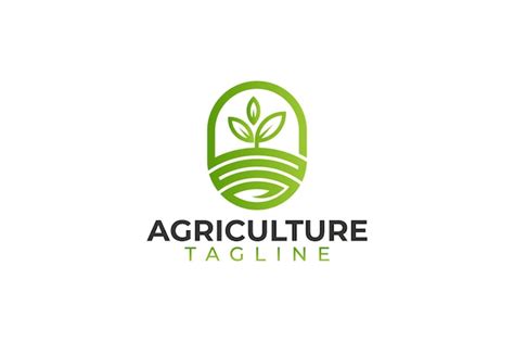 Diseño de logotipo agrícola y plantillas vectoriales premium Vector