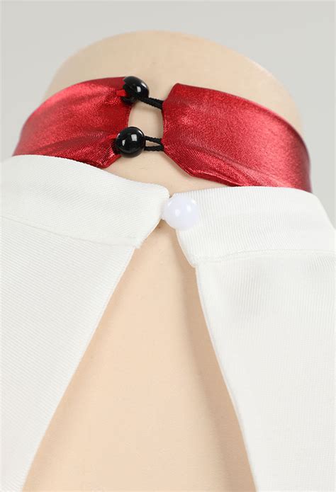 Gothic Chic Sexy Lingerie SetGothic Lingerie Outfit Red And Black Clashing Clown Style