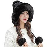 HUAMULAN Women Winter Sherpa Cover Ears Beanie Hat Earflap Peruvian