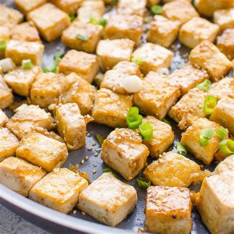 Crispy Pan Fried Tofu - iFOODreal.com