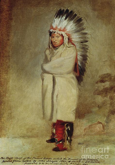 Knife Chief Of The Pawnee Loups 1821 Painting By John Neagle Fine