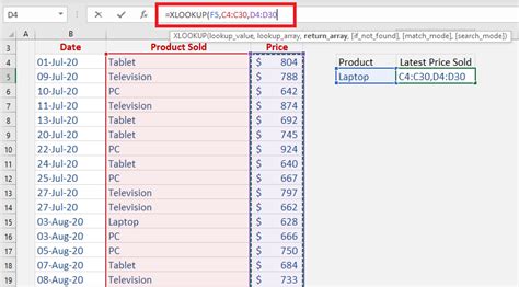 How To Use The Xlookup Function In Excel With 7 Examples Myexcelonline Artofit