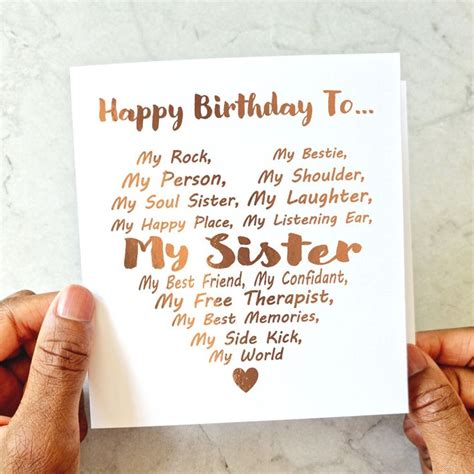 poem sister birthday card birthday card sister birthday card