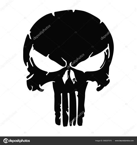 Punisher Skull Outline