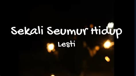 Lesti Sekali Seumur Hidup Lirik YouTube