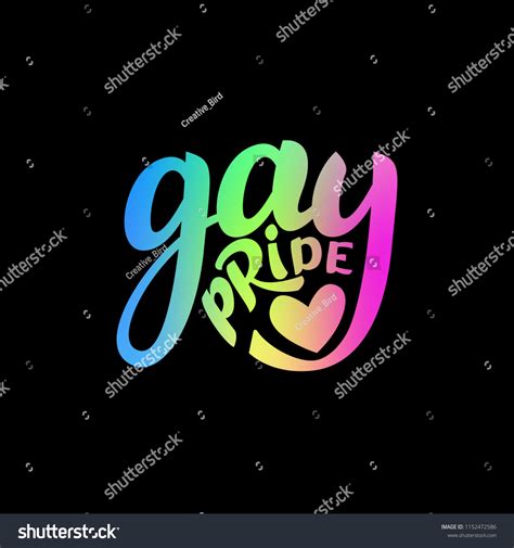 Gay Lettering Conceptual Poster Lgbt Rainbow Stock Vector Royalty Free Shutterstock
