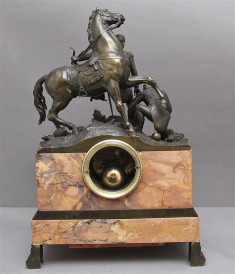 Fabulous Quality Early 19th Century Marble And Bronze Mantle Clock For
