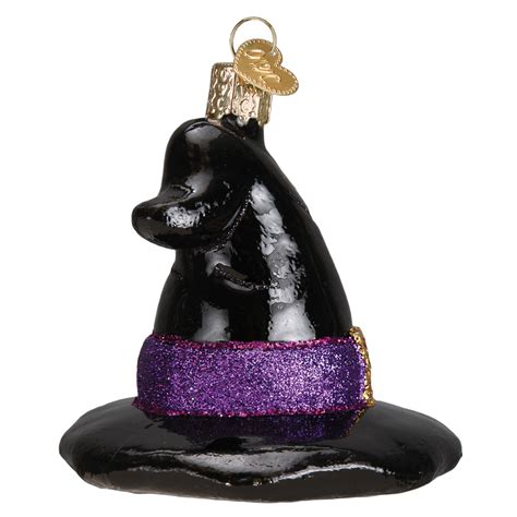 Witchs Hat Glass Ornament Halloween Ornament