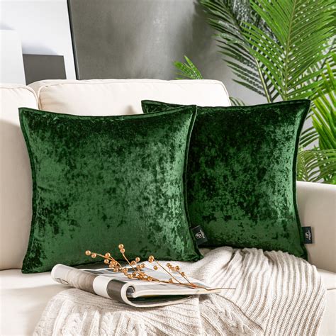 Dark Green Velvet Throw Pillow at Angela Bates blog