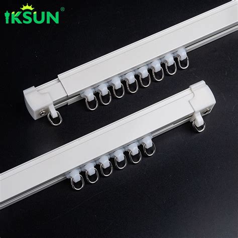 M Adjustable White Aluminium Curtain Track Telescopic With Powder Coating