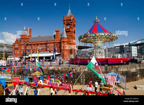 Cardiff Bay Beach summer festival, Roald Dahl Plas, Cardiff Bay, South ...