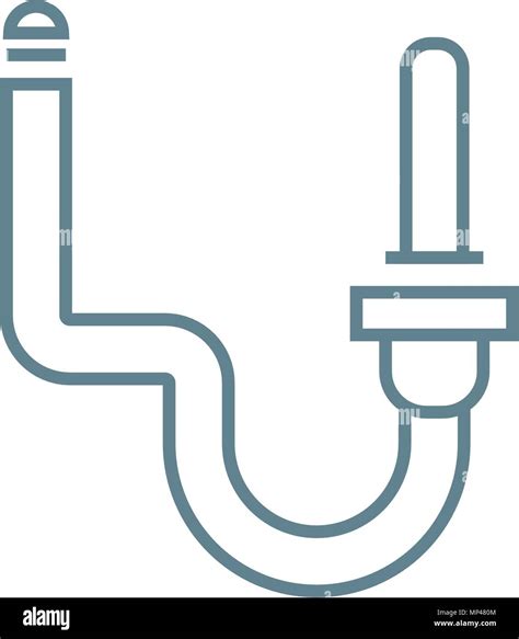 Sistema De Alcantarillado Icono Lineal Concepto La Tuber A Del Sistema