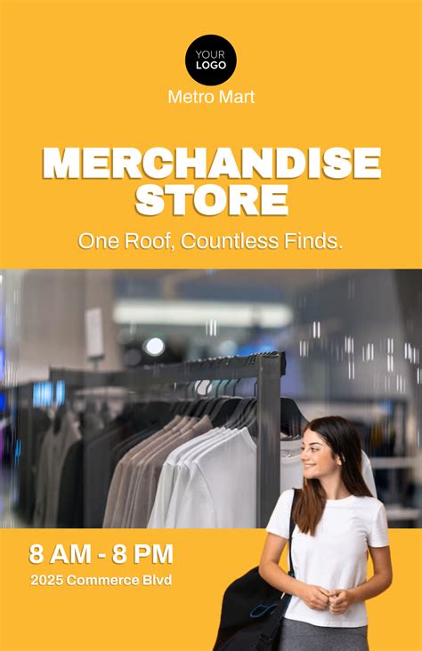 merchandise store poster template  edit