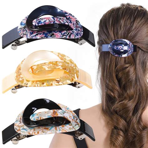 Amazon Mistofu Pieces Large Barrettes For Women Beautiful Snap