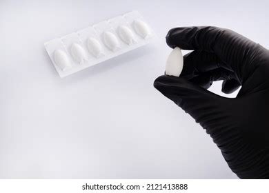 Hand Black Medical Glove Holds Anal Stock Photo Shutterstock