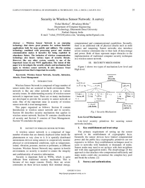 Pdf Security In Wireless Sensor Network A Survey