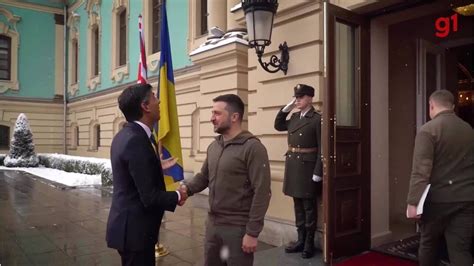 Primeiro Ministro Do Reino Unido Encontra Presidente Ucraniano Em Kiev