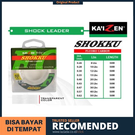 Senar Kaizen Leader Shokku Fluorocarbon Material Made In Japan