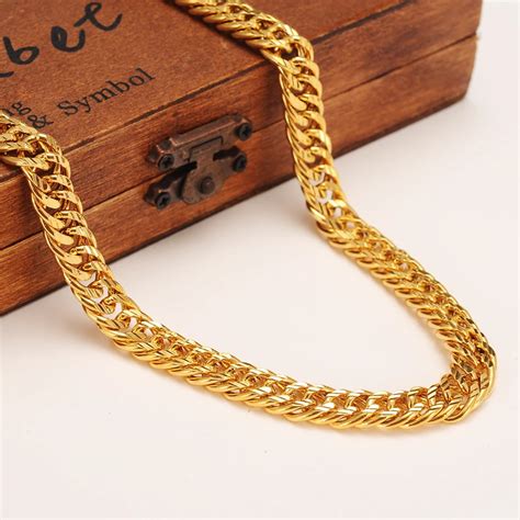 2358 Inches Gold Filled Chain For Men Necklace Vintage Gold Big Chunky