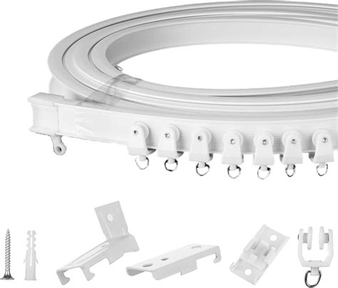 Cyeer M Bendable Curtain Rail Ft Flexible Ceiling Curtain Track