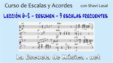 Resumen Las 9 Escalas Musicales Mas Usuales Lección 6 2 Youtube