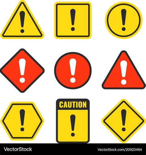 Exclamation Mark Beware Icons Attention Royalty Free Vector