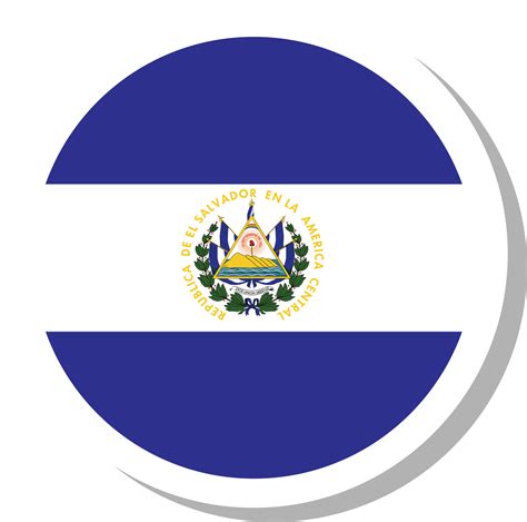 El Salvador flag circle shape, flag icon. 16707546 PNG