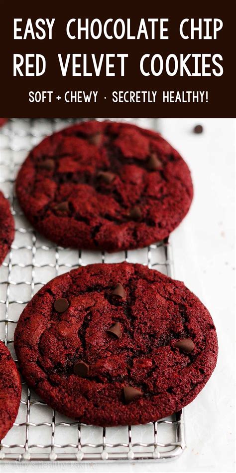 Red velvet chocolate chip cookies – Artofit