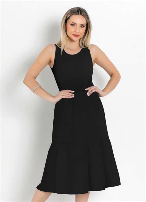 Vestido Evas Preto Moda Evang Lica Queima De Estoque