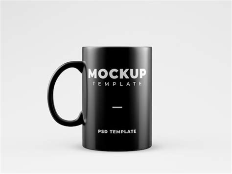 Premium PSD | Black Mug Mockup Template