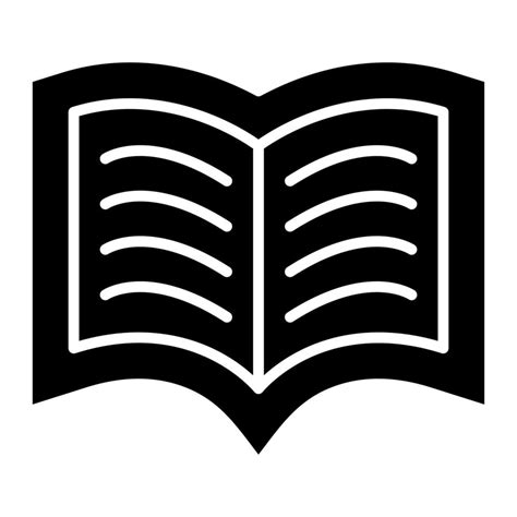 Open Book Glyph Icon 15037487 Vector Art At Vecteezy