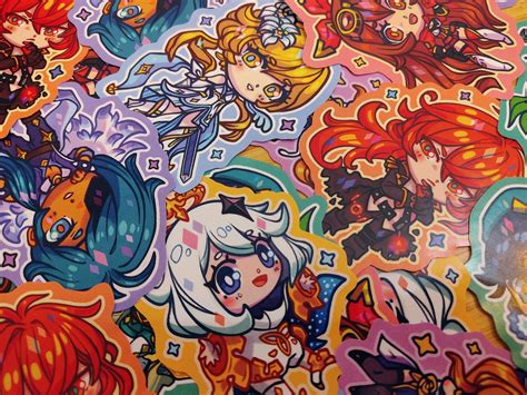 Genshin Impact Stickers Set Etsy