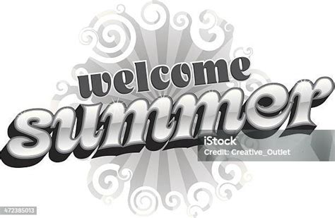 Welcome Summer Heading Stock Illustration Download Image Now Cut