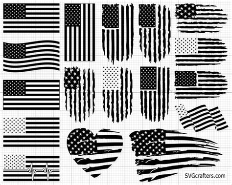 Distressed American Flag SVG 4th Of July Svg Fourth Of July Etsy