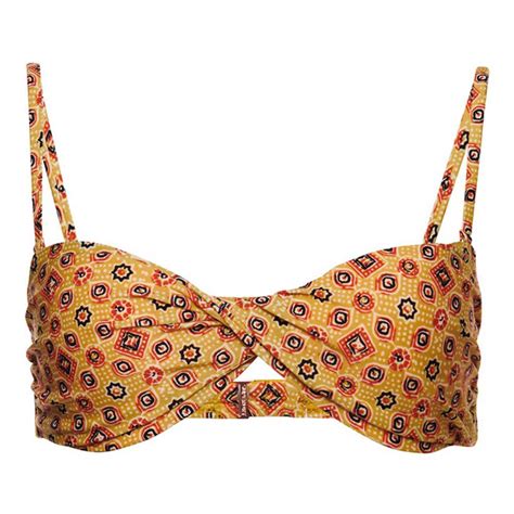 Superdry Boho Twist Bandeau Bikini Top Yellow Dressinn