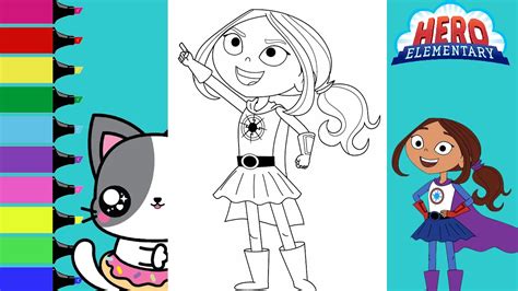 Coloring Hero Elementary Lucita Sky And Sara Snap Coloring Book Pages